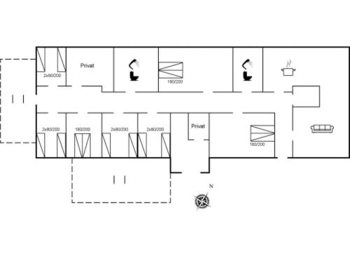 Pelan lantai bagi Holiday Home Brun - 1-5km from the sea by Interhome