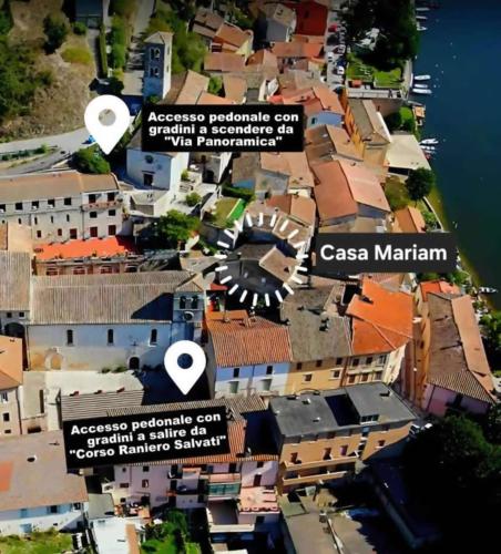 an aerial view of a city with buildings at Casa MARIAM - la tua casa nel cuore di Piediluco in Piediluco