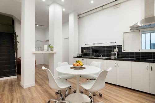 Η κουζίνα ή μικρή κουζίνα στο Hostel Anguita