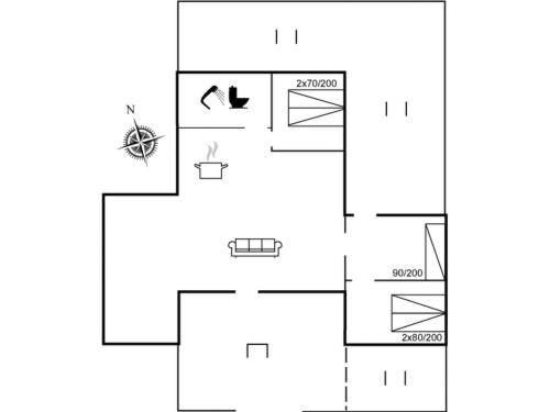 a floor plan of a house at Holiday Home Anline - 900m to the inlet by Interhome in Tarm