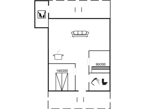 a floor plan of a house with diagrams at Holiday Home Jaane - 650m to the inlet by Interhome in Hemmet