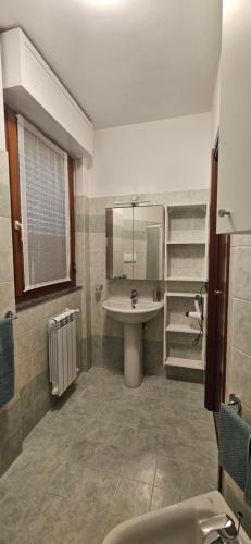 a bathroom with a sink and a mirror at Dream House in Garbagnate Milanese