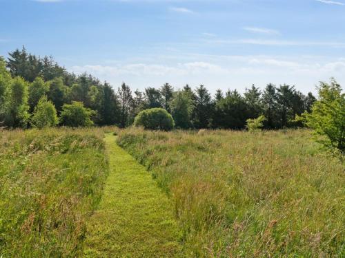 a path through a field of grass and trees at Holiday Home Elsia - 1-5km to the fjord by Interhome in Frøstrup