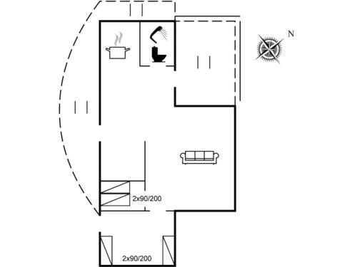 a floor plan of a house at Holiday Home Alpi - 250m to the fjord by Interhome in Struer