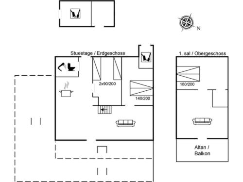 a floor plan of a house at Holiday Home Paale - 200m to the fjord by Interhome in Fur
