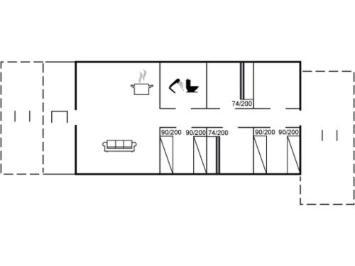 a floor plan of a house at Holiday Home Naema - 600m to the fjord by Interhome in Spottrup