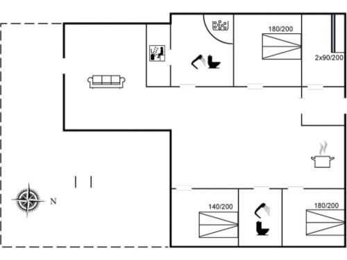 a floor plan of a house with diagrams at Holiday Home Jarven - 500m to the fjord by Interhome in Højslev