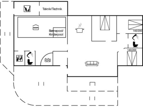 a schematic diagram of the experimental facility at Holiday Home Ehlin - 150m from the sea by Interhome in Sæby