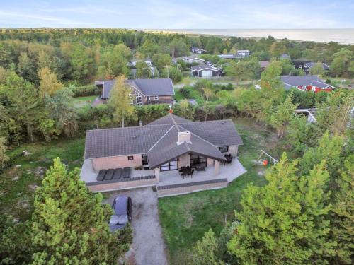 an overhead view of a house with a roof at Holiday Home Ehlin - 150m from the sea by Interhome in Sæby