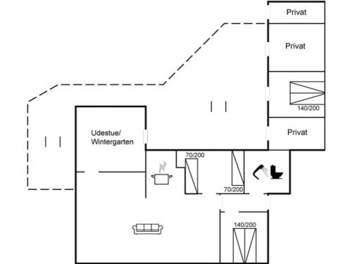 a schematic diagram of the experimental facility at Holiday Home Teija - 300m from the sea by Interhome in Odder