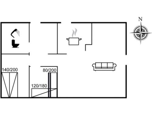 a schematic diagram of a laboratory with the proposed apparatus at Holiday Home Gundborg - 100m from the sea by Interhome in Storvorde