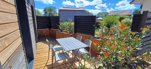 En balkon eller terrasse på Appartement cosy