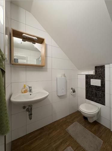 Ένα μπάνιο στο Zwei-Zimmer-Wohnung