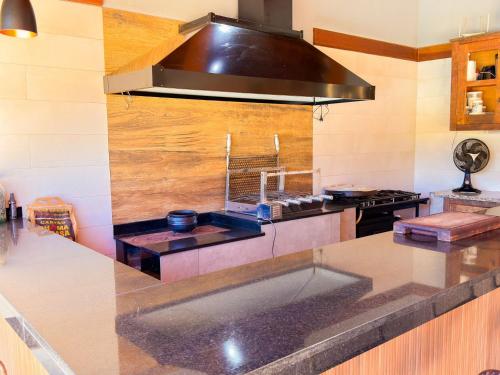 Cuisine ou kitchenette dans l'établissement Recanto Lavivida - Conexão com a natureza