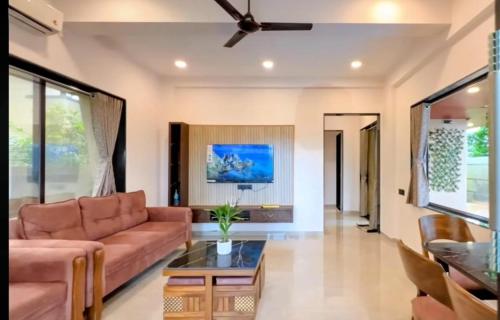 Posezení v ubytování Malhar Mist Villa