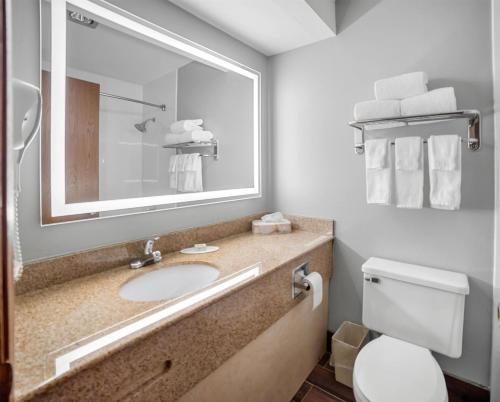 Ein Badezimmer in der Unterkunft AmericInn by Wyndham Beloit