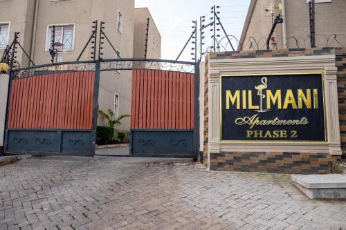 a sign for a milliaminant hamburgers phase at Perfect Palm Condos-N12 in Nakuru
