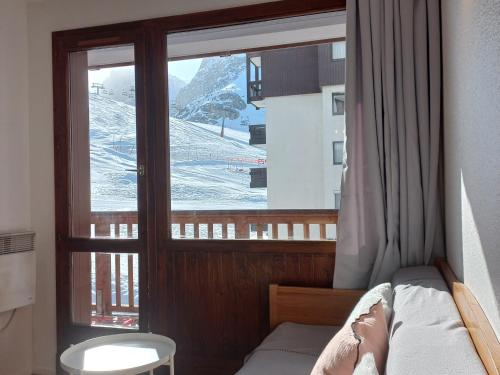 Appartement confortable skis aux pieds avec balcon, 6 pers, Tignes