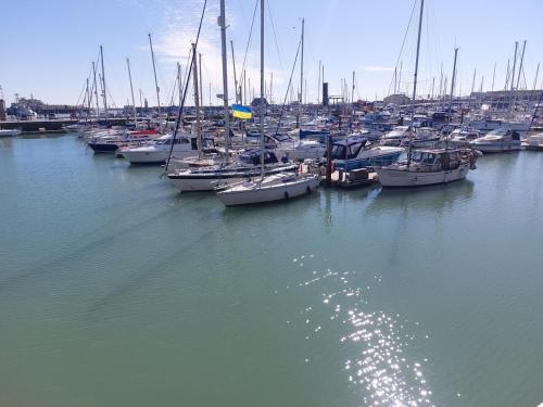 a bunch of boats docked in a harbor at Clifftop Mews - Westcliff - Ramsgate - Pet friendly! in Kent