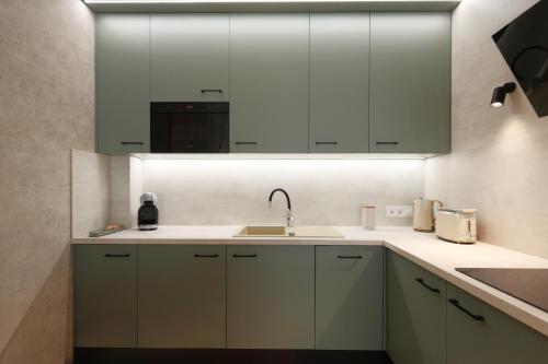 Кухня или мини-кухня в La Vida Green Apartman Hajdúszoboszló
