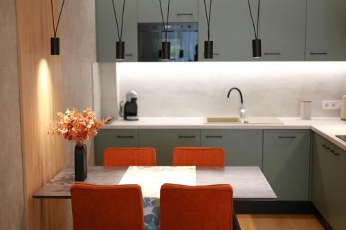 Кухня или мини-кухня в La Vida Green Apartman Hajdúszoboszló
