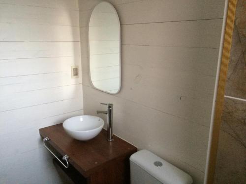 Koupelna v ubytování Cabañas Utopía
