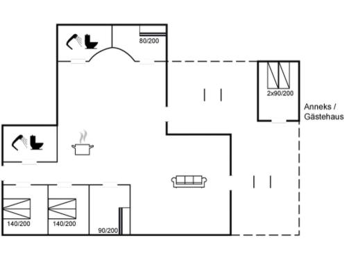 a schematic diagram of the experimental facility at Holiday Home Hermand - 3-5km from the sea by Interhome in Brovst