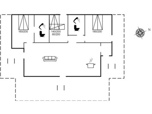 Pelan lantai bagi Holiday Home Ata - 400m from the sea by Interhome