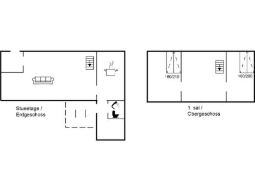 a schematic diagram of the experimental facility at Holiday Home Øde - 100m from the sea by Interhome in Svaneke
