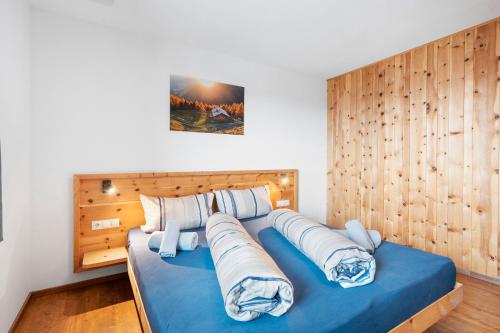 Cama o camas de una habitación en Almhaus Morgenrast
