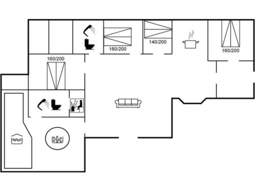 a schematic diagram of a typical apartment block at Holiday Home Emin - 700m from the sea by Interhome in Vejers Strand
