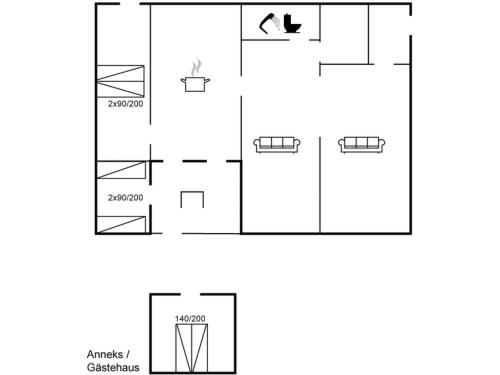 a schematic diagram of the experimental facility at Holiday Home Lenard - 400m from the sea by Interhome in Hals