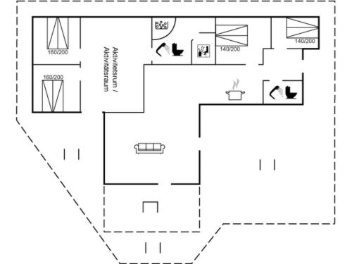 a floor plan of a house at Holiday Home Geri - 700m from the sea by Interhome in Hals