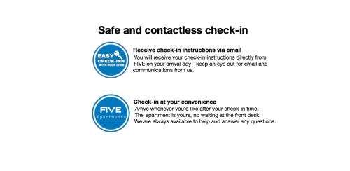 a screenshot of a screenshot of a web page with a self confidence check in text at FIVE Apartments - Boutique in Tromsø