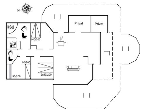 Majutuskoha Holiday Home Siegrid - 250m from the sea by Interhome korruse plaan