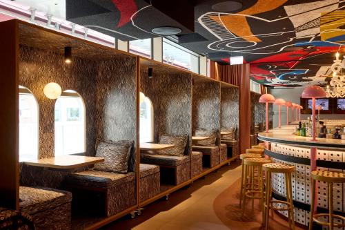 Χώρος καθιστικού στο Mama Shelter Zurich