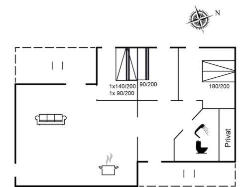 a schematic diagram of a laboratory with the proposed design at Holiday Home Krister - 250m to the inlet by Interhome in Farsø