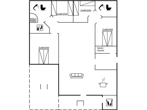 a floor plan of a house at Holiday Home Els - 900m from the sea by Interhome in Fjerritslev