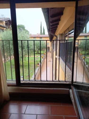 a view from the balcony of a house at Residence Terre Gialle in Castel del Piano