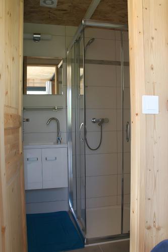 Koupelna v ubytování Mini Chalet Ananda