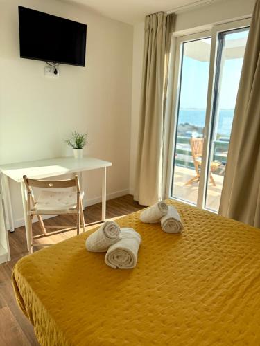 Кровать или кровати в номере Pura Vida Baleal