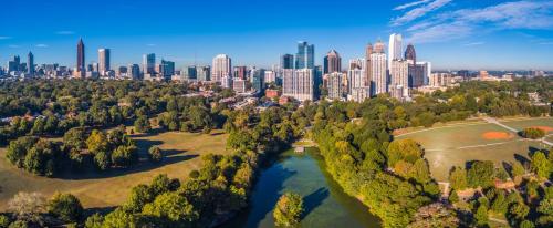 an aerial view of the city of philadelphia at voco The Darwin - Atlanta Midtown by IHG in Atlanta