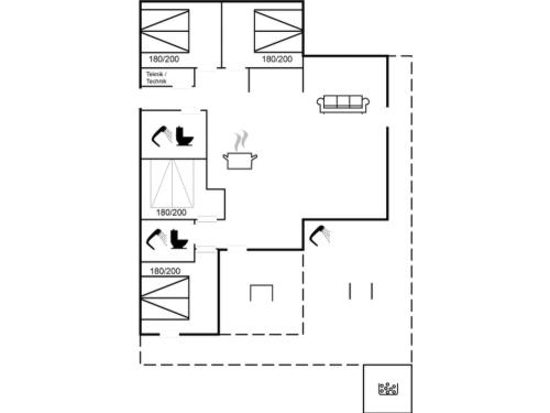 a floor plan of a house at Holiday Home Wilgrib - 50m from the sea by Interhome in Rønne