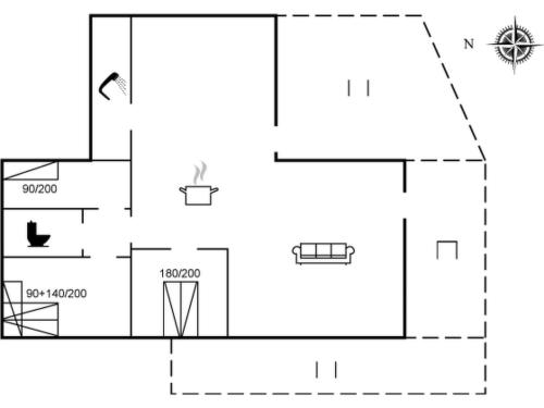 a floor plan of a house at Holiday Home Frido - 500m from the sea by Interhome in Sæby