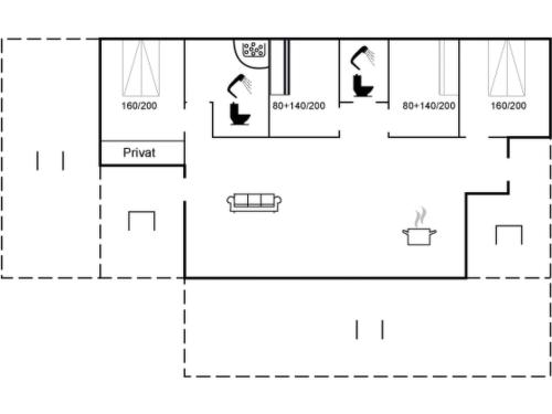 a block diagram of a house at Holiday Home Ehmi - 750m from the sea by Interhome in Haderslev