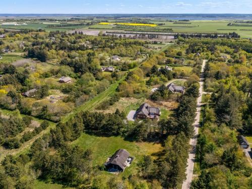 an aerial view of a farm with houses and trees at Holiday Home Matilda - 1-6km from the sea by Interhome in Ulfborg