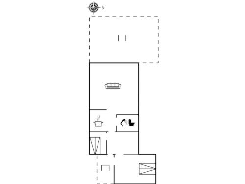 ein Grundriss eines Hauses in der Unterkunft Holiday Home Frithlef - 1-3km from the sea by Interhome in Græsted