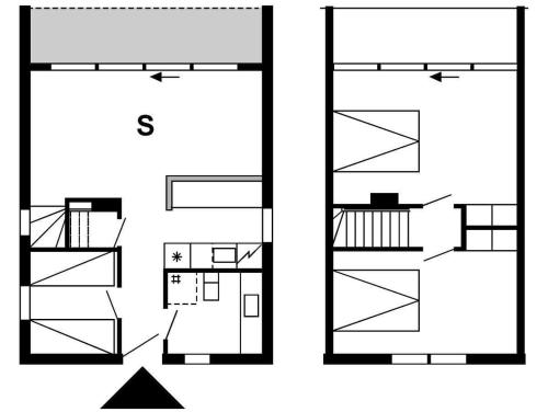 a floor plan of a house with two tiers at 20040-Ulfborg-Sundhuse-15 in Ulfborg