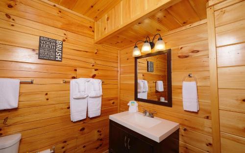 Koupelna v ubytování Beavers Mountaintop Retreat - Private Pool, Theater Room, Pool Table, + Outdoor Hot Tub