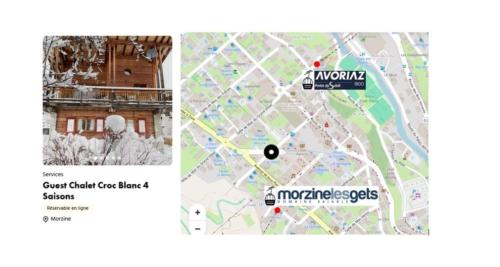 a screenshot of a map and a screenshot of a google maps at MORZINE GUEST CHALET Hot tub - Sauna - Premium Location in Morzine